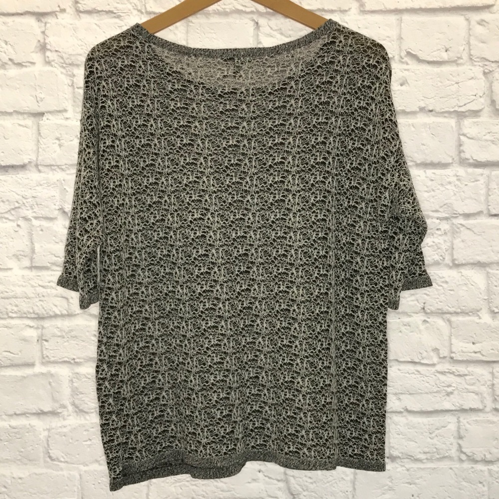 Eileen Fisher Black & White Knit Top